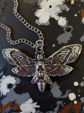 Death Head Moth Pendant Necklace